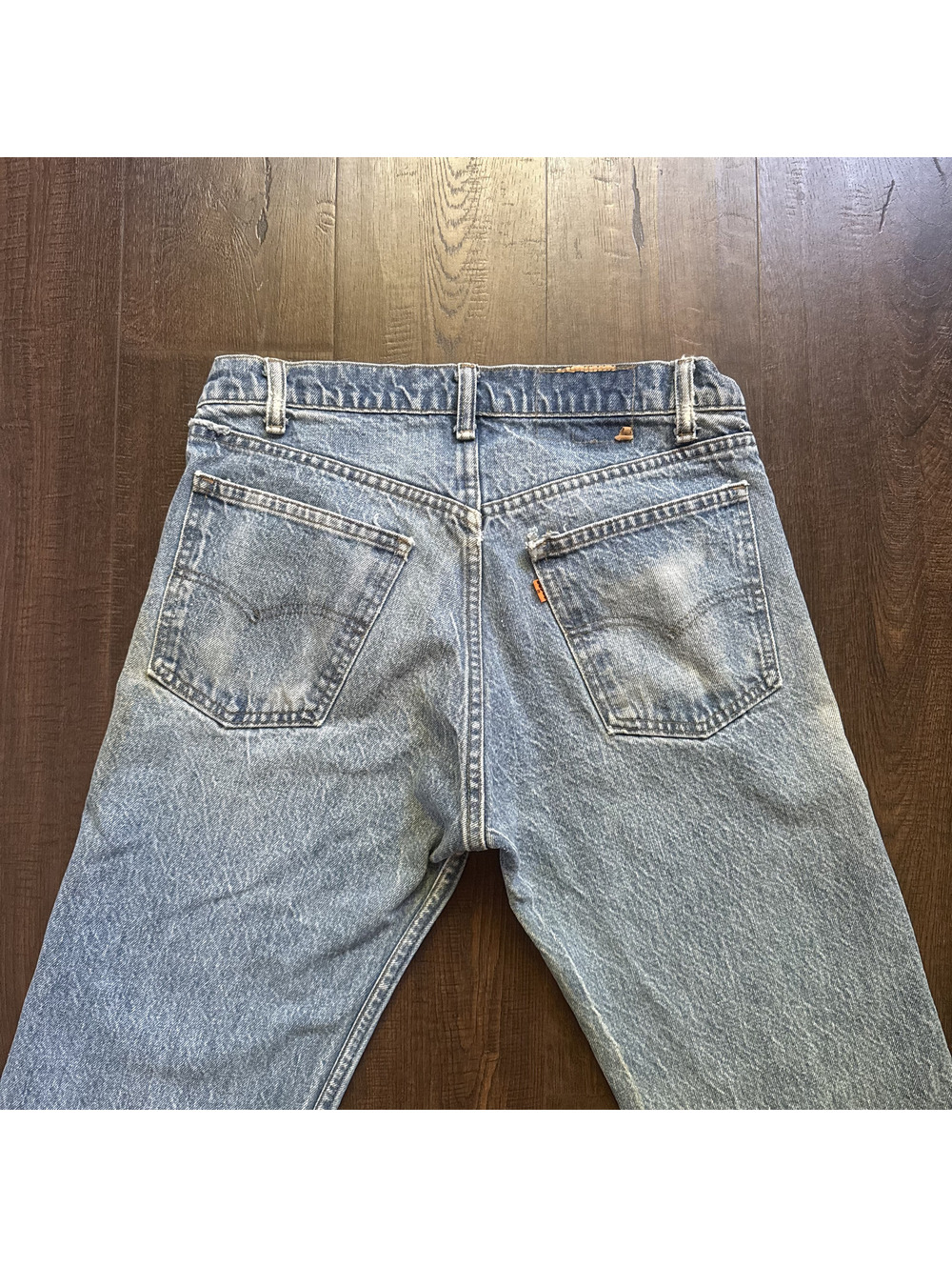 Vintage Levi 505 0217 Jeans 31x30 Orange Tab 70s 80s USA Talon 42 Thrashed Unisx